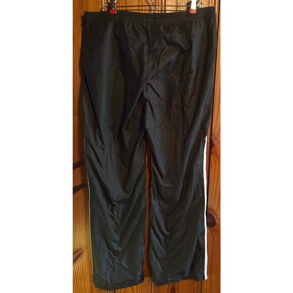 Adidas men’s three stripe windbreaker pants black/white size large - Picture 2 of 3